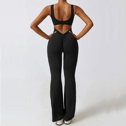 scrunch scoop back jumpsuit