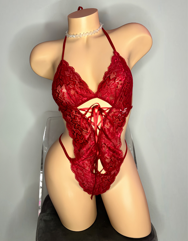 Ruby Red Lace Teddy